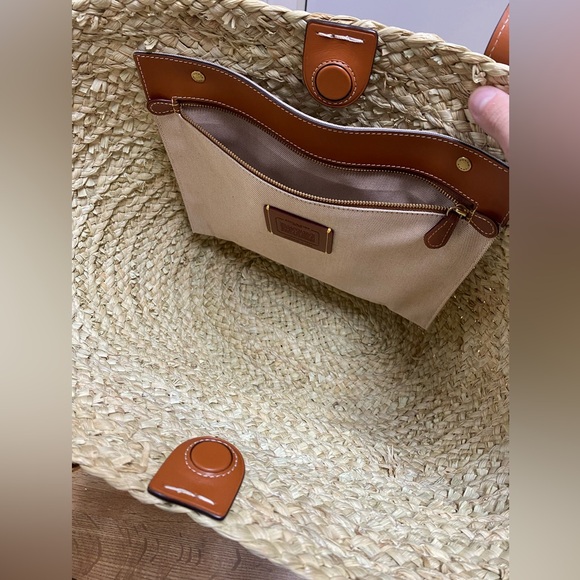 Coach Straw Basket Tote - Picture 7 of 12
